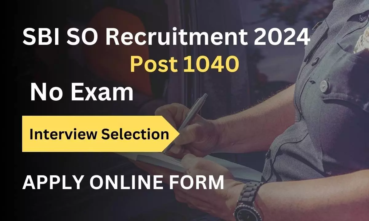 SBI SO Recruitment 2024