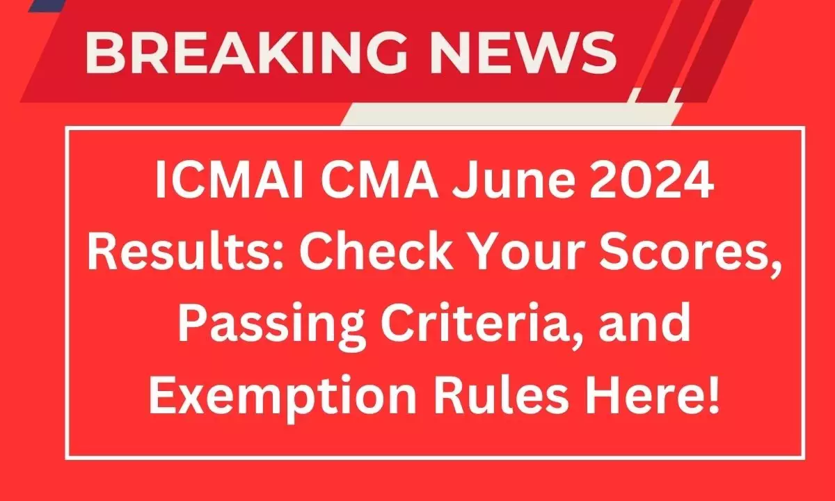 ICMAI CMA June 2024 Results: