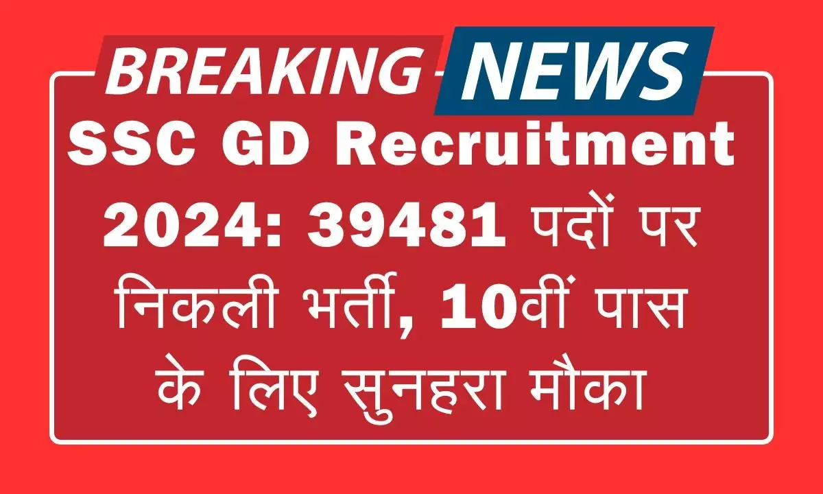 SSC GD Recruitment 2024